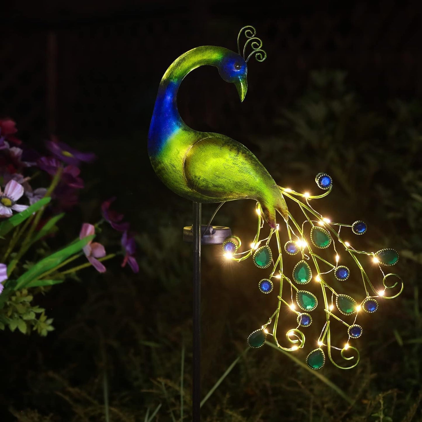 Solar Peacock Garden Decor Lamp