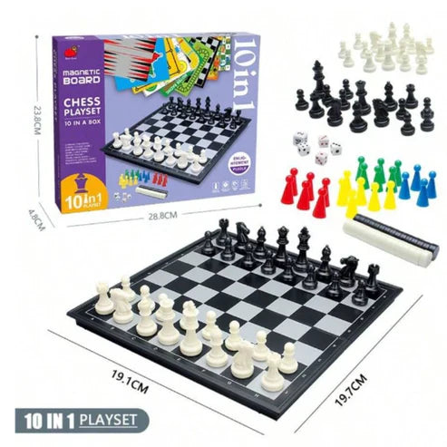 10in1 Magnetic Chess Play Set