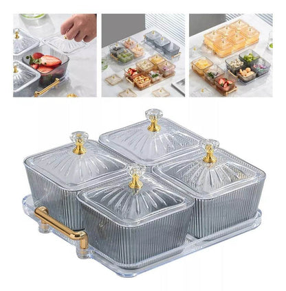 Multifunctional Snacks Dish Tray (4 Bowls) - DMC Wholesale