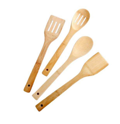 Bamboo Spatula And Spoon Set (4 pcs) - DMC Wholesale