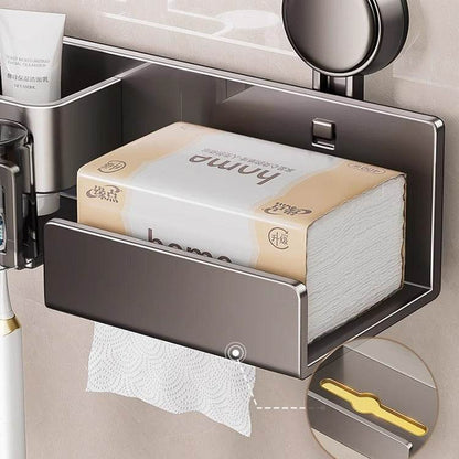 Tissue Box Wall-Mounted Bathroom Organiser (3 Compartment) - DMC Wholesale