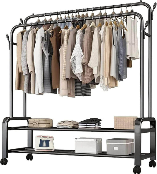 Clothing Garment Rack With Wheels - DMC Wholesale