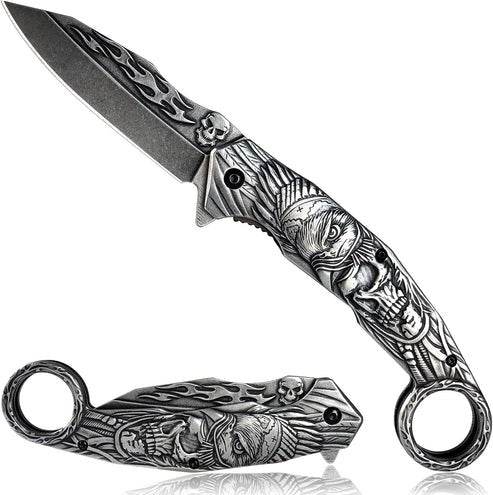 Plated Titanium Folding Knife - DMC Wholesale