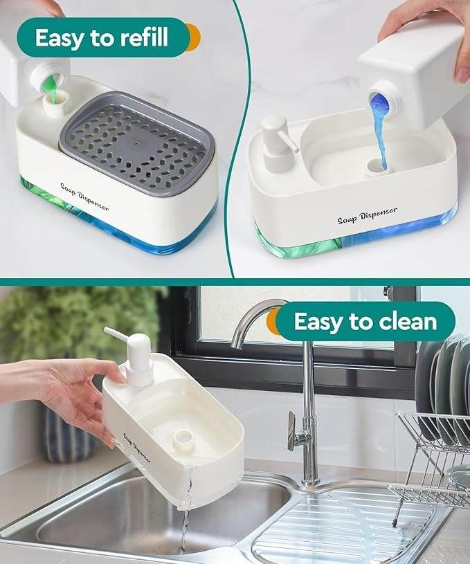 Dual-Pump Kitchen Sink Soap Dispenser - DMC Wholesale