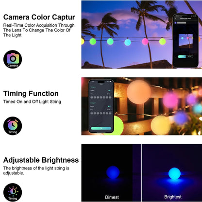 Smart RGB String Lights (App And Remote Control)