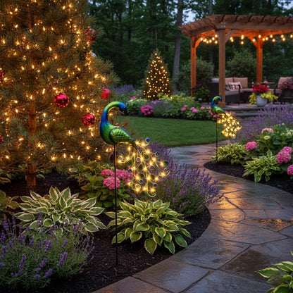 Solar Peacock Garden Decor Lamp