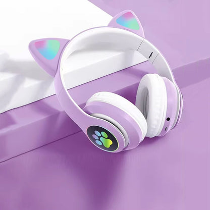 Cat Ear Bluetooth Headphones Headset