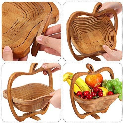 Collapsible Bamboo Fruit Basket - DMC Wholesale