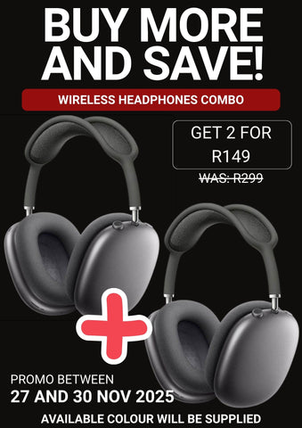 Wireless Headphones Combo