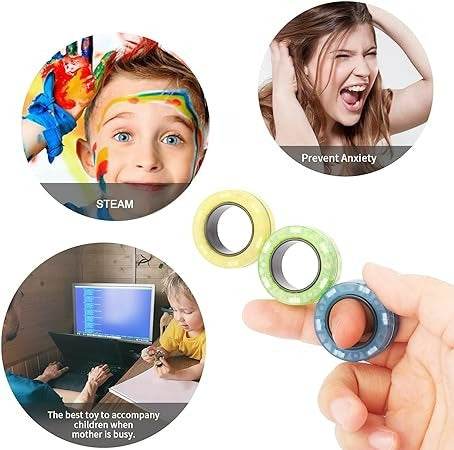Fidget Toy Magnetic Rings (3 pcs) - DMC Wholesale