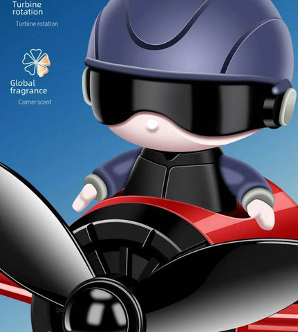 Solar Pilot Car Rotating Air Freshener - Alt View