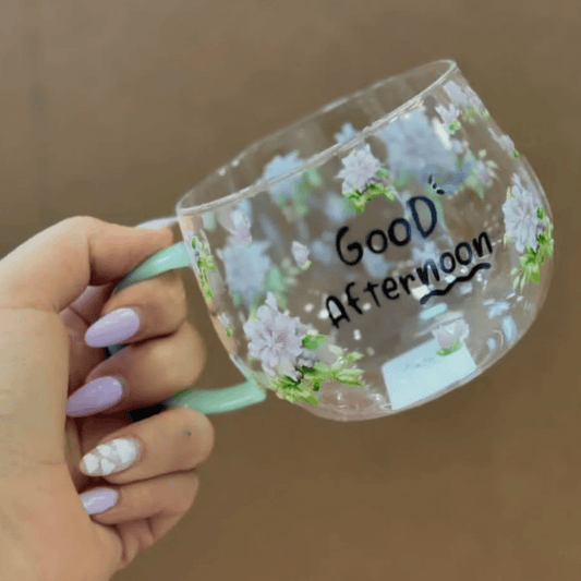 Single Wall Glass Mug (Green)(380ml) - DMC Wholesale