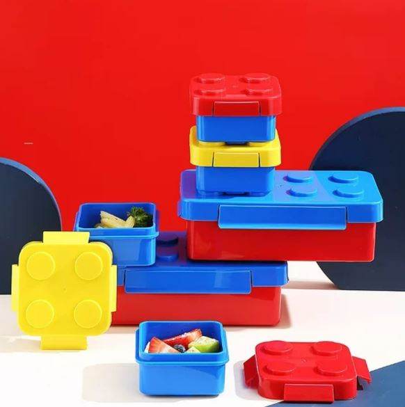 Building Block Stackable Lunch Box Set – DMC Wholesale