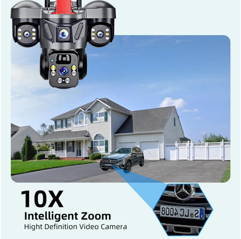 Triple Lens Camera 4G Solar Security PTZ Camera - Alt View