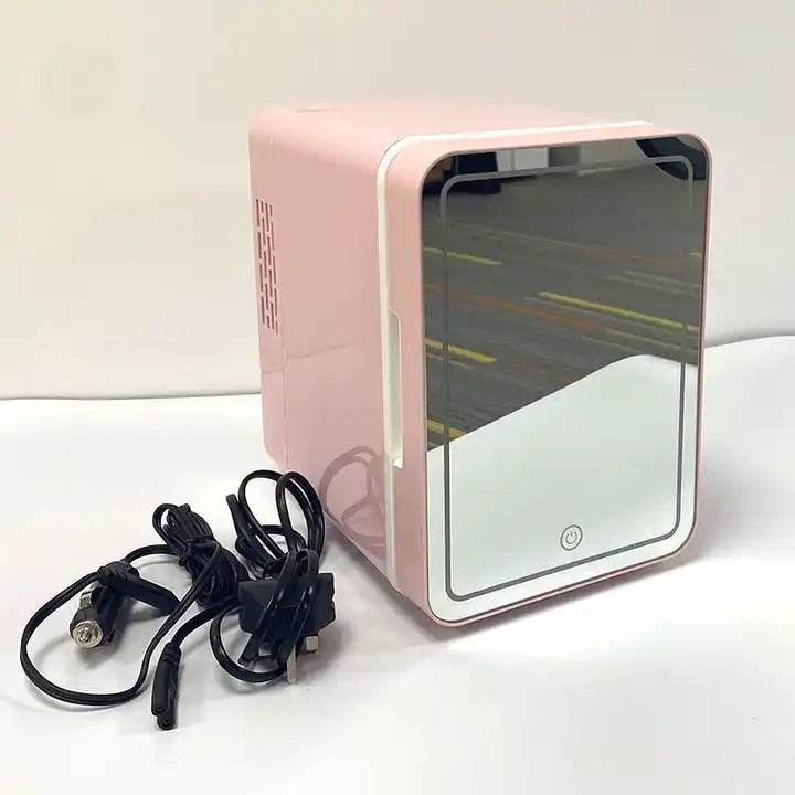 Portable Mini Beauty Refrigerator With Led Mirror (5L)(12V) - DMC Wholesale