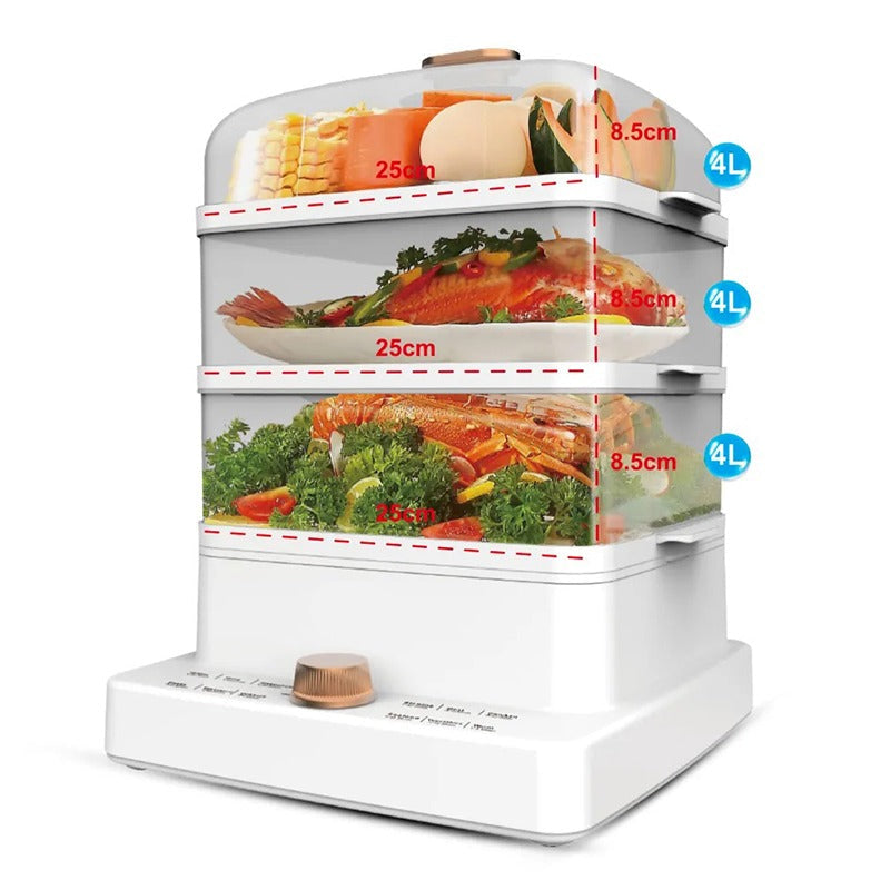 3 Layer Electric Vegetable Cooker (1200W) – DMC Wholesale