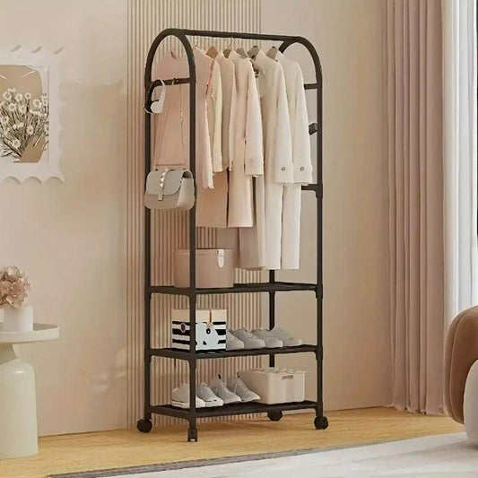 Modern Garment Organiser Rack with Wheels - DMC Wholesale