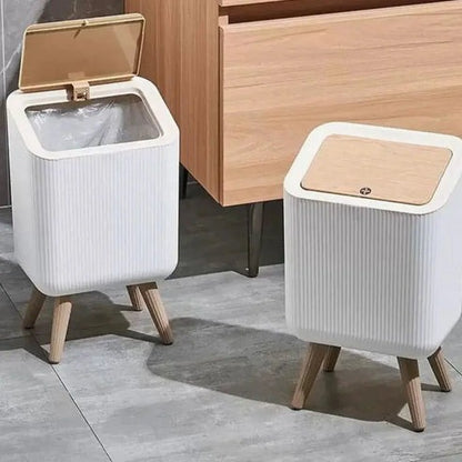 Modern Push Top Trash Can with Lid (10L)