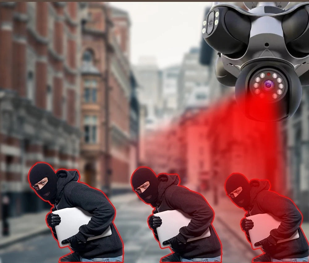 25MP Outdoor Five Lens 720 ° Rotating PTZ Camera