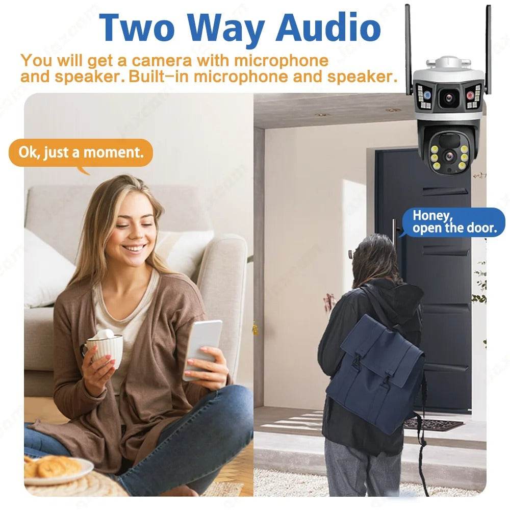 4K 4G SIM Card Dual Lens Solar Camera (V380 Pro) - DMC Wholesale