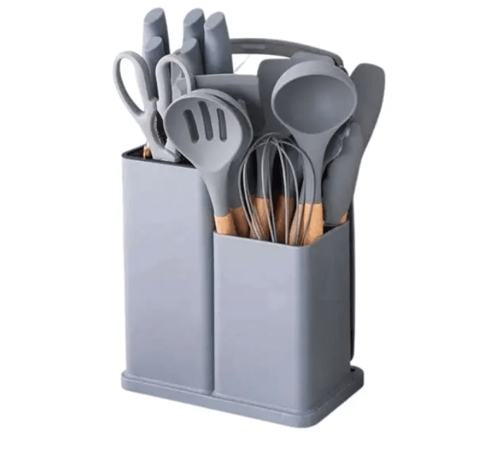 Kitchenware Set With Mini Utensils (Grey or Black) - DMC Wholesale