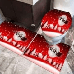 Bathroom Mat Set (3D)(3 pcs)(Christmas) - Alt View