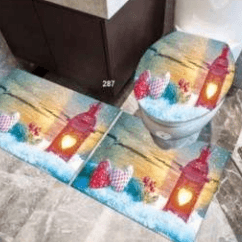 Bathroom Mat Set (3D)(3 pcs)(Christmas) - DMC Wholesale