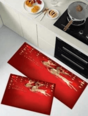 Kitchen Mat Set (3D)(2 pcs)(Christmas Message) - DMC Wholesale