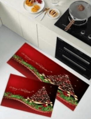 Kitchen Mat Set (3D)(2 pcs)(Christmas Message) - DMC Wholesale