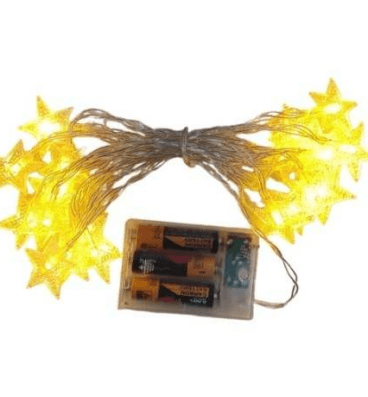 Battery Operated Star String Lights (20L)(3M)(Yellow) - DMC Wholesale