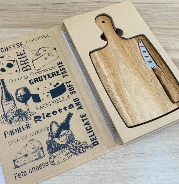 Cheese Board Tray with Magnetic Fruit Knife - DMC Wholesale