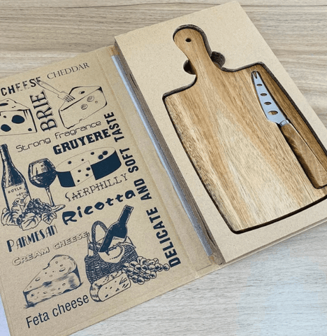 Cheese Board Tray with Magnetic Fruit Knife - Alt View