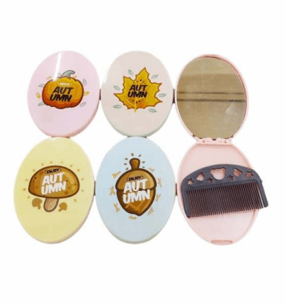 Kids Autumn Pocket Mirror With Comb (each) - DMC Wholesale
