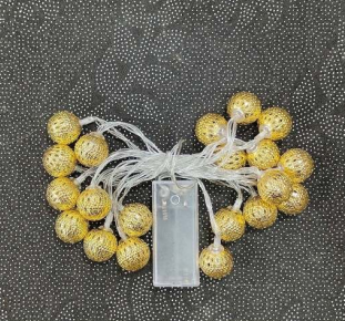 Battery Operated Round Bell String Lights (20L)(3M)(Yellow)