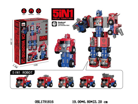 5 in 1 Diy Deformation Model Car - Alt View