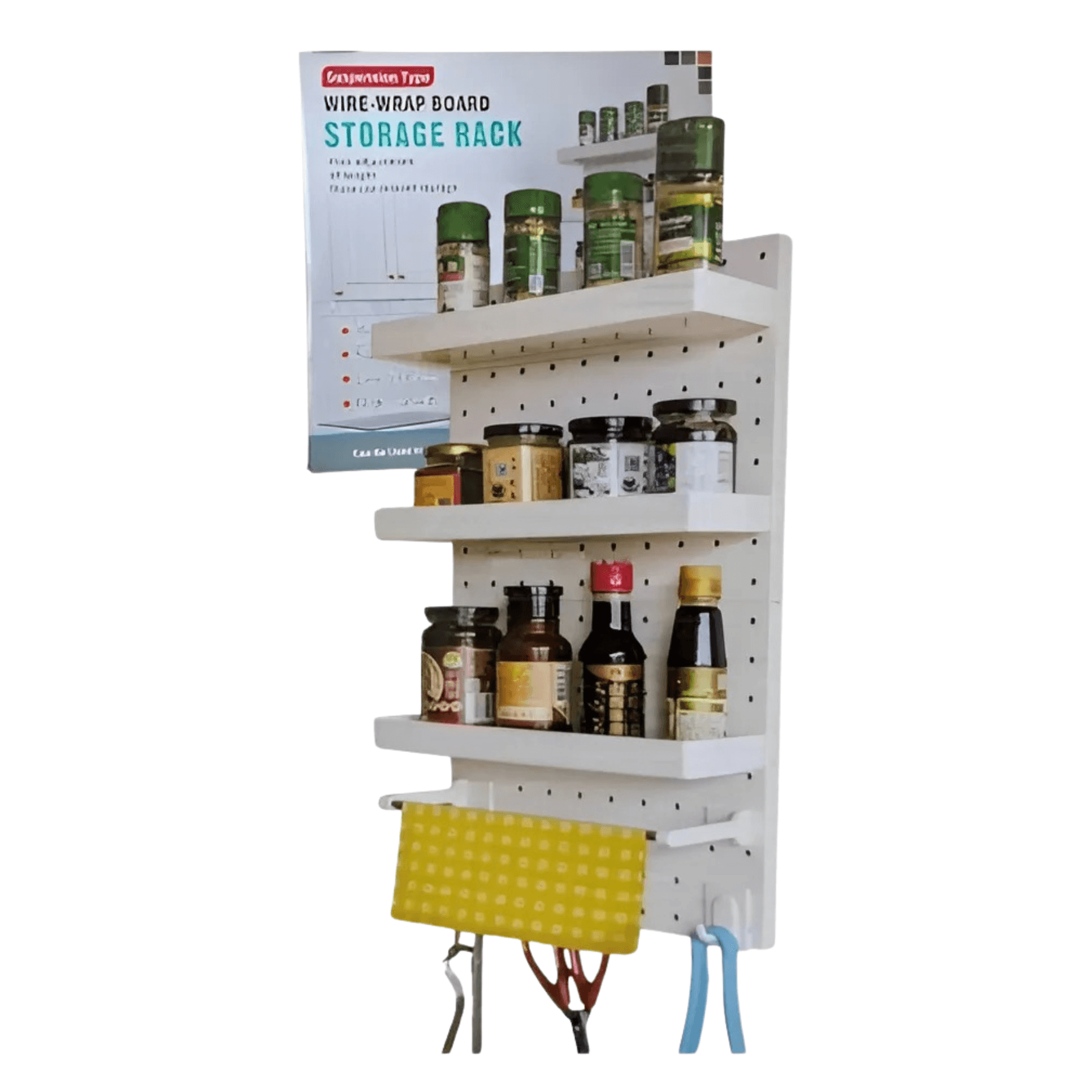 Adjustable Wall Mounted Wire Wrap Board Storage Rack - DMC Wholesale