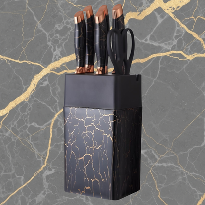 Marble Inspired Kitchen Knife Set (7 pcs)