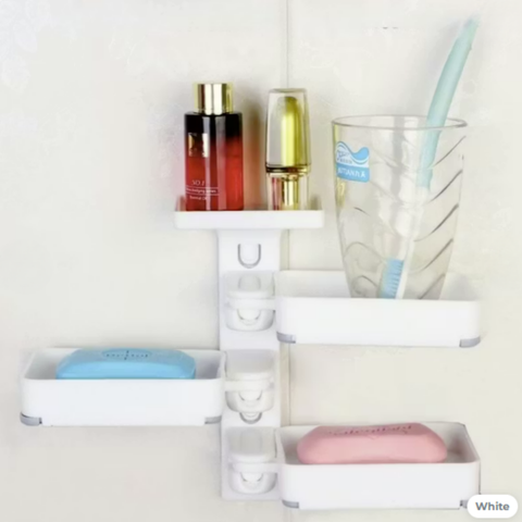 Wall-Mounted Rotating Soap Holder (3 Tier) - Alt View