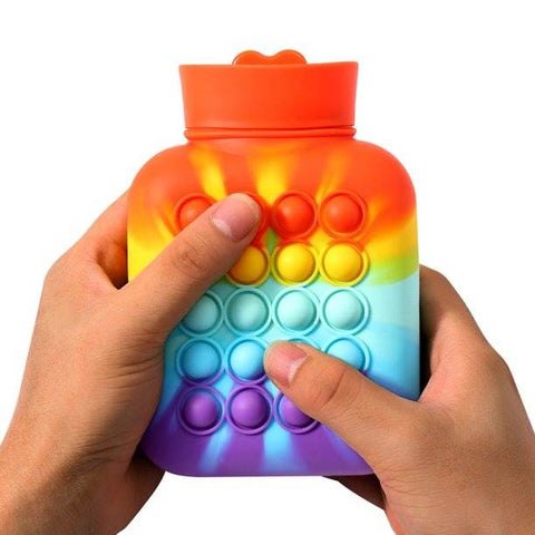 Hot And Cold Compress Water Bottle Pop-It Bag  (500ml)(Rainbow) - Alt View
