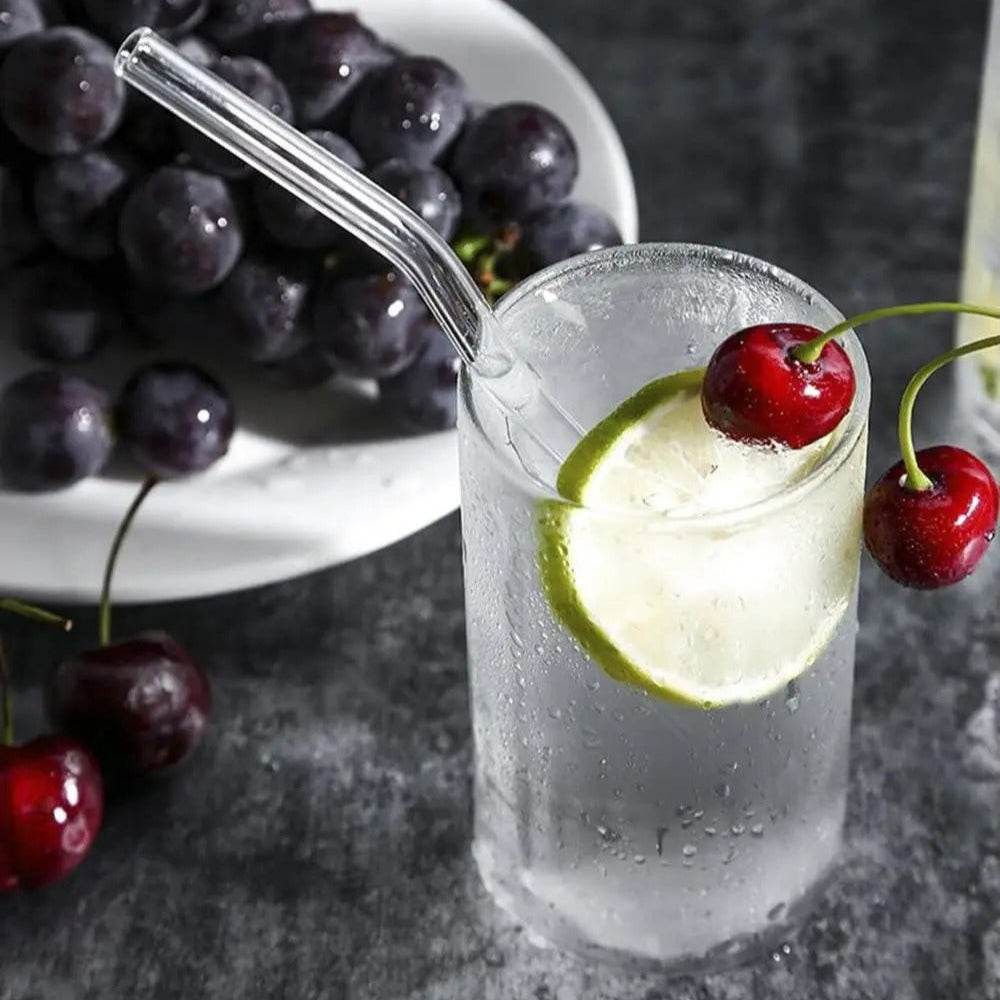 Clear Reusable Glass Straws (4 pcs) - DMC Wholesale