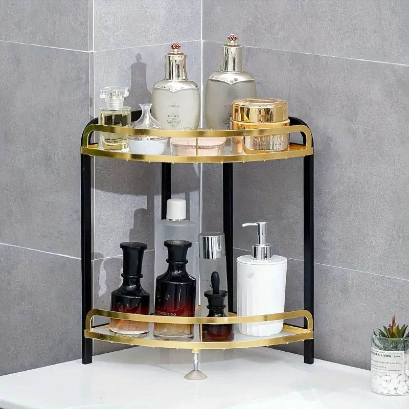 Wrought Iron Corner Kitchen or Bathroom Shelf (Each) - DMC Wholesale