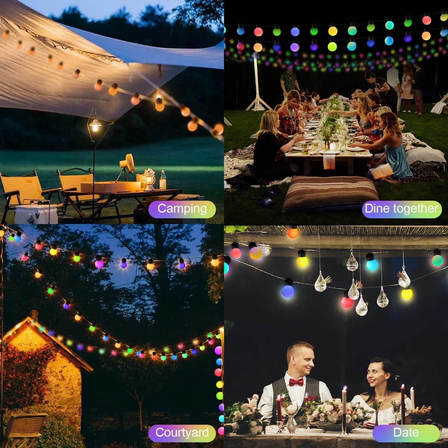 Smart RGB Outdoor String Lights (5m) - DMC Wholesale
