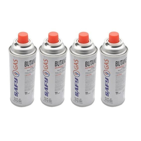 Pack of 4 - SAFY GAS - Butane Canisters 227g
