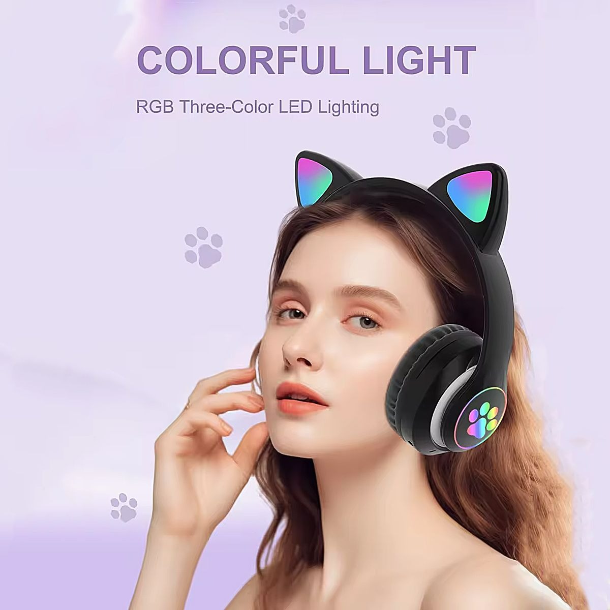 Cat Ear Bluetooth Headphones Headset