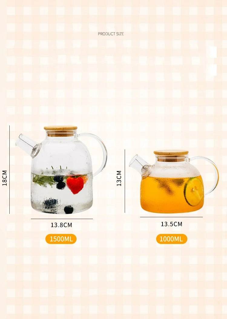 Elegant High Borosilicate Glass Water Jug (1.5L) - DMC Wholesale