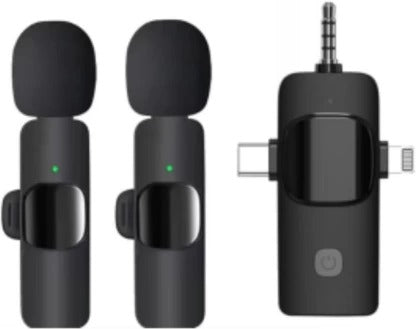 Three-In-One Wireless Lapel Mobile Phones Microphone