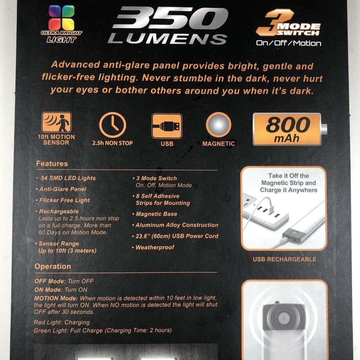 Rechargeable Motion Activated Light Bar - DMC Wholesale