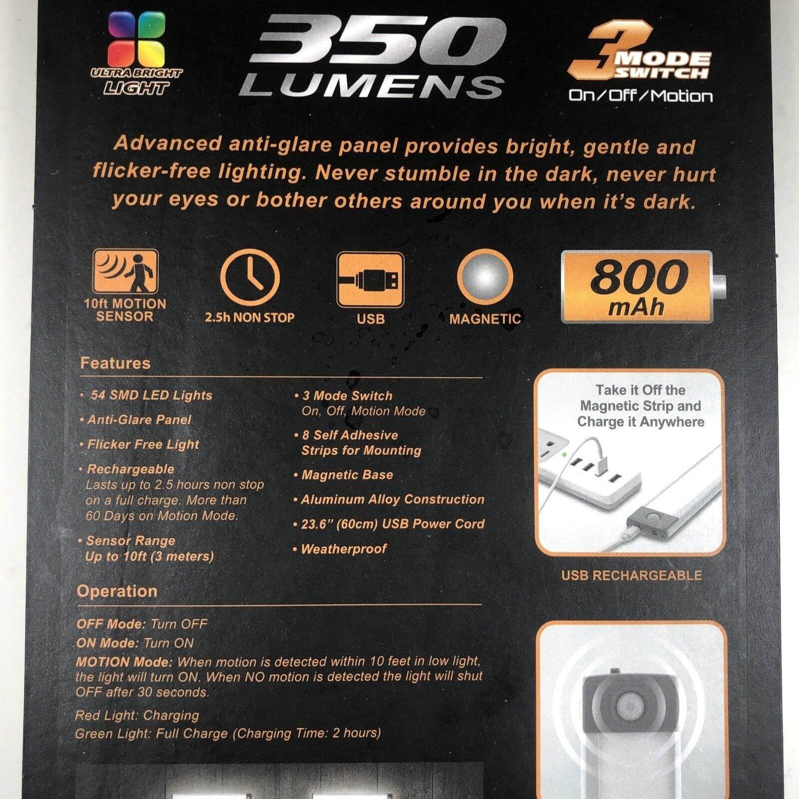 Rechargeable Motion Activated Light Bar - DMC Wholesale