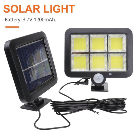 Outdoor Split Solar Panel Lamp - Alt View