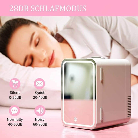 Portable Mini Beauty Refrigerator With Led Mirror (5L)(12V) - Alt View